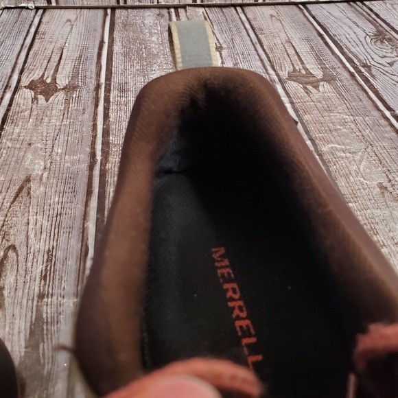 Women's Merrell J90608 Gore-Tex Waterproof Hiking Shoes Vibram Brown Size 10 - Picture 13 of 15